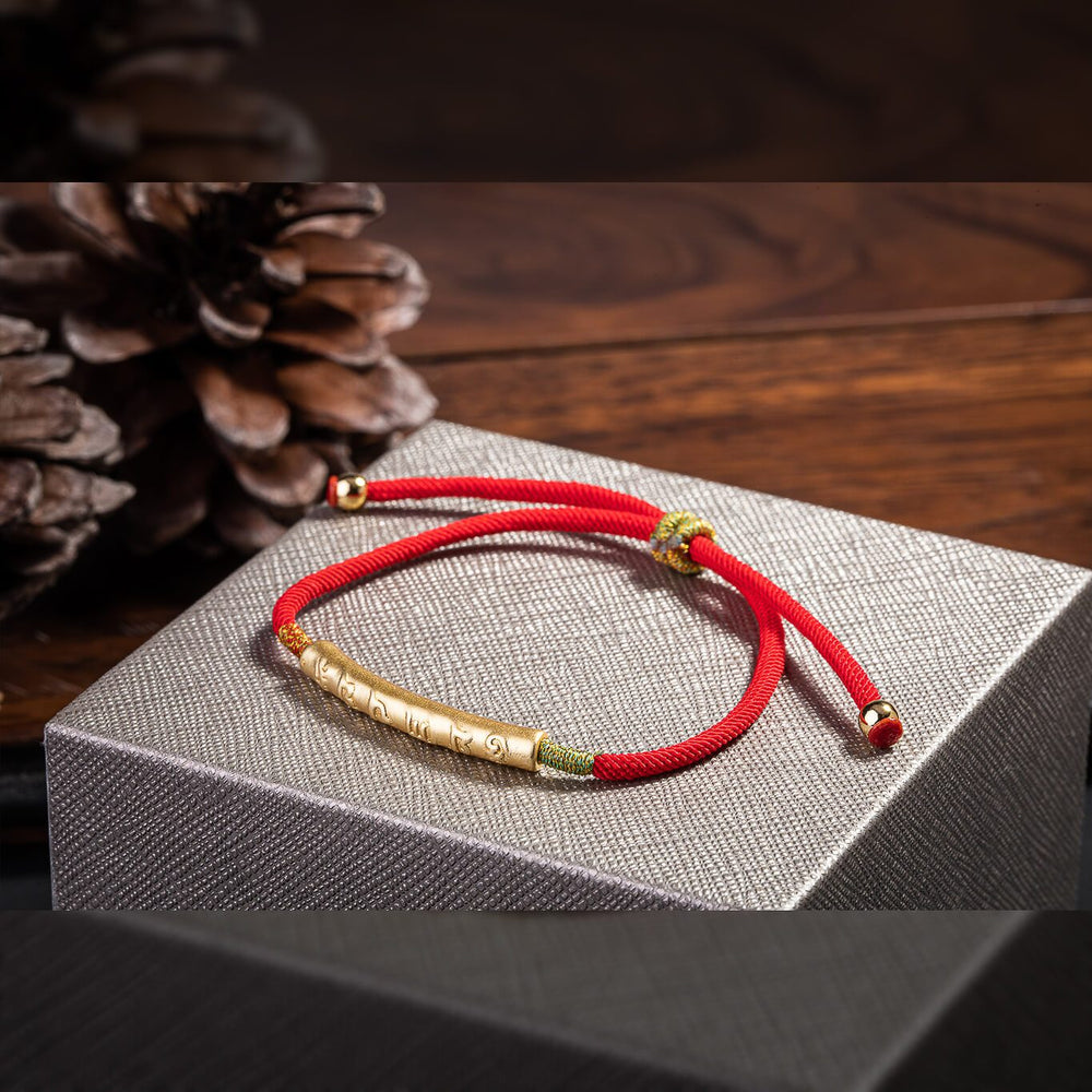 GRATUIT Bracelet tibétain fil rouge en argent porte bonheur bouddhiste- "Attirez la Chance" - Karma et Moi
