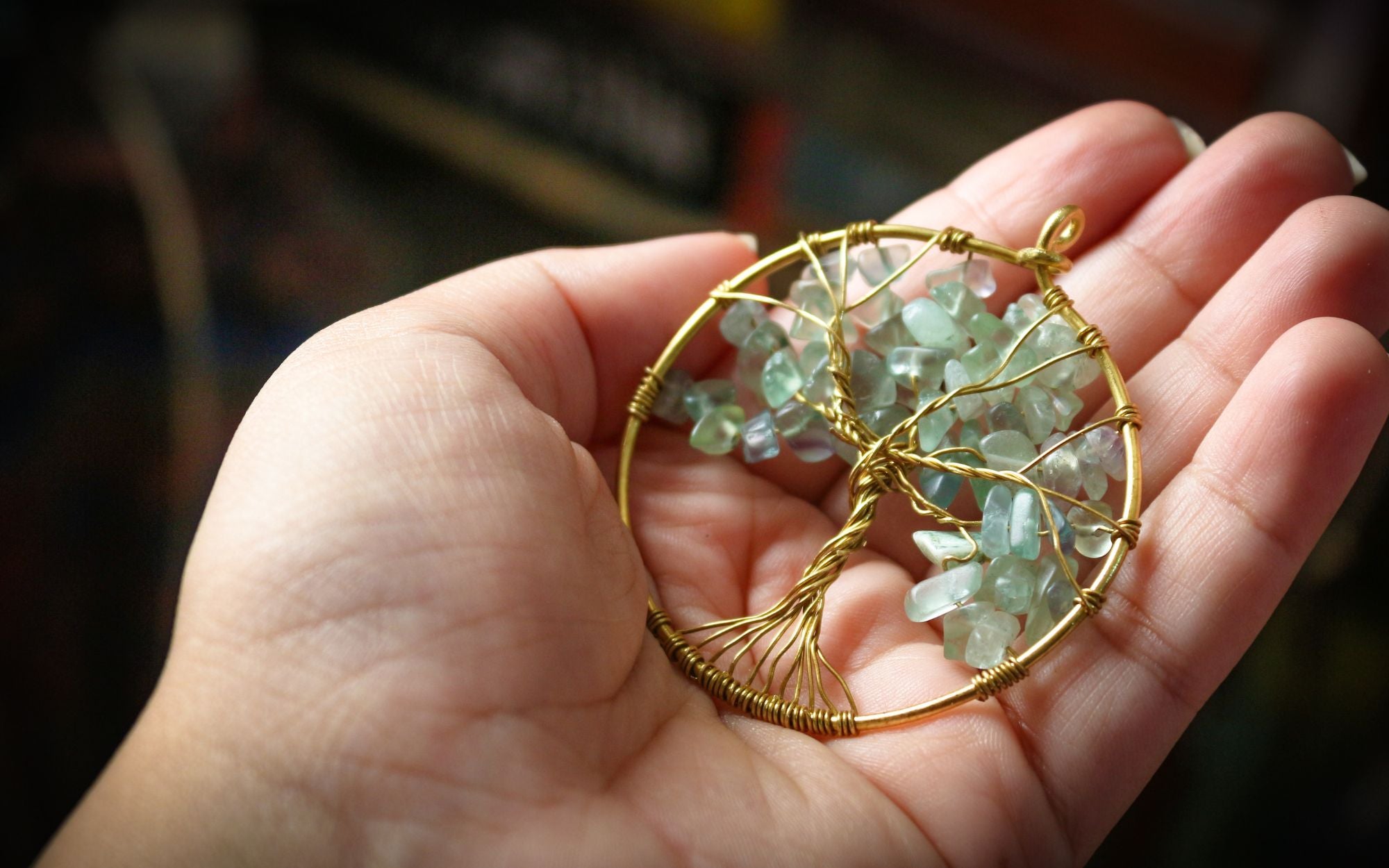 collier de l’arbre de vie : or, argent ou pierres précieuses 