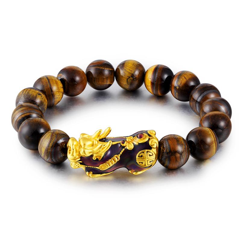 Bracelet en œil-de-tigre Pixiu pour la prospérité - Karma et Moi