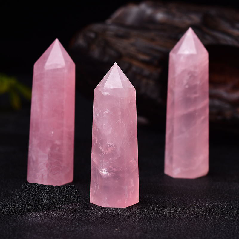 Baguette de cristal en quartz rose - Karma et Moi