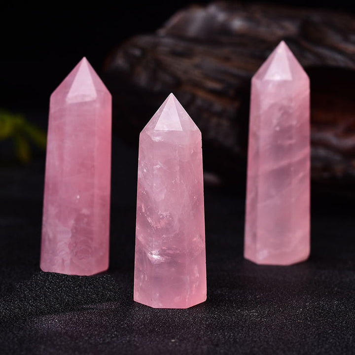 Baguette de cristal en quartz rose - Karma et Moi