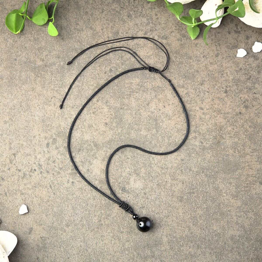 Collier en obsidienne arc-en-ciel - Œil de vérité - Karma et Moi