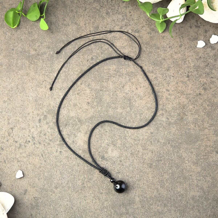 Collier en obsidienne arc-en-ciel - Œil de vérité - Karma et Moi