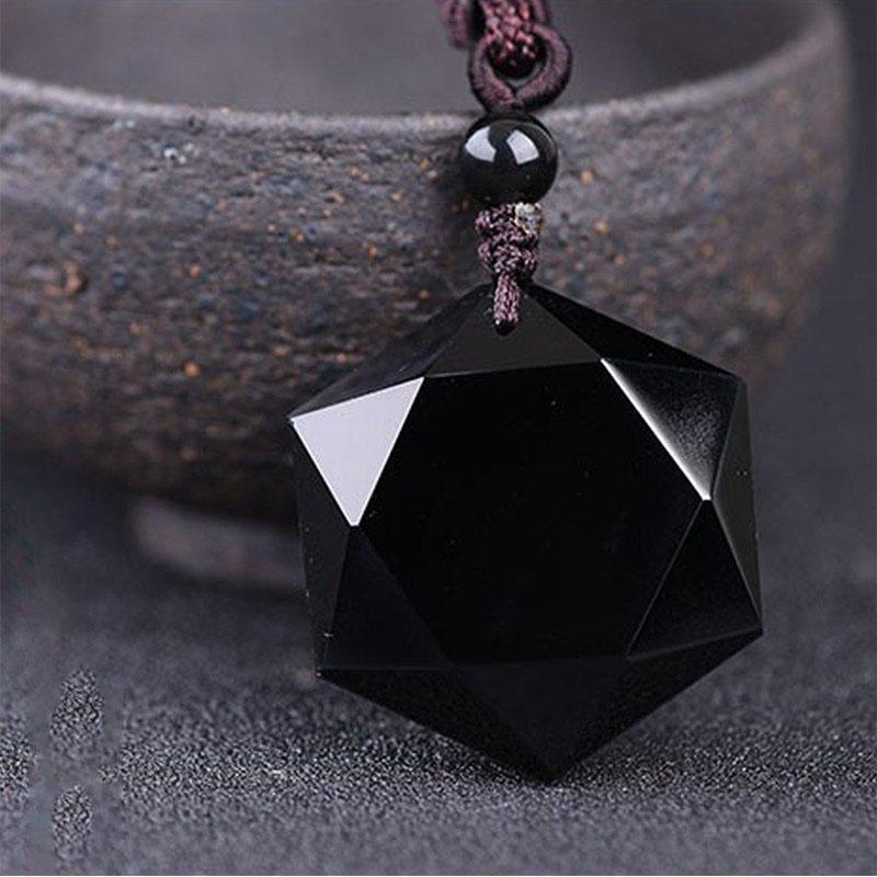 Talisman en obsidienne noire - Collier de protection - Karma et Moi