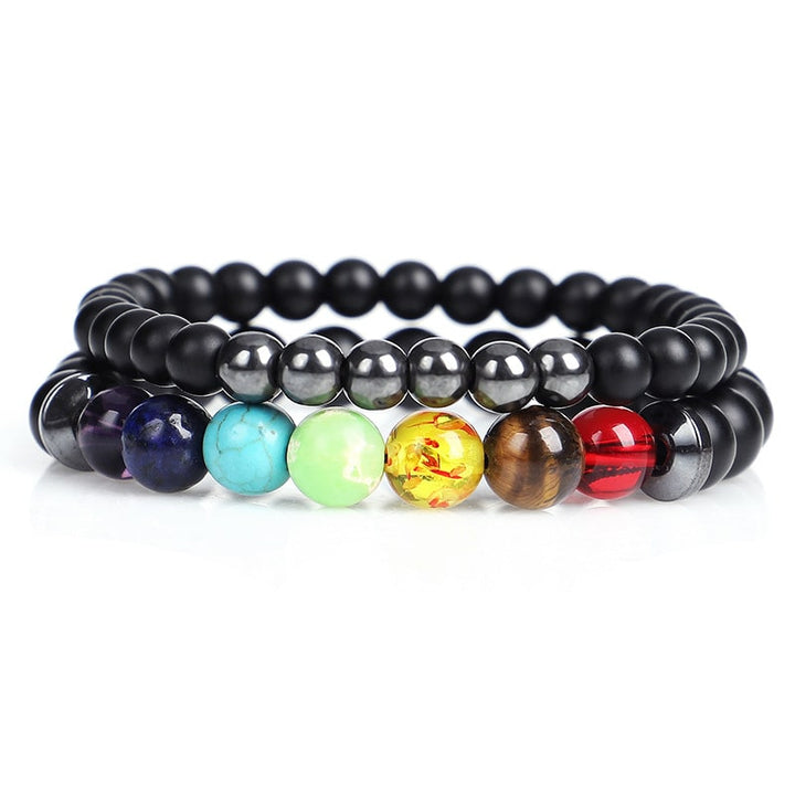 Bracelets en hématite pour équilibrer les 7 chakras - Karma et Moi