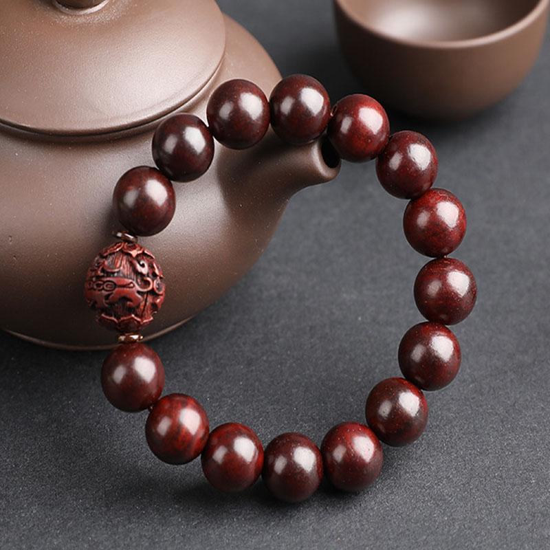 Bracelet en bois de santal - Perles de méditation bouddhistes - Karma et Moi