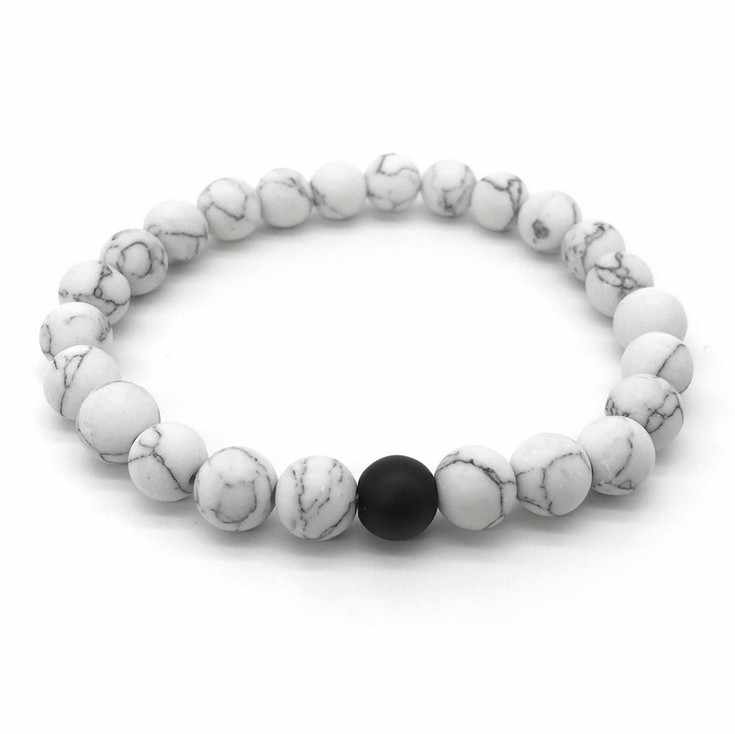 Bracelets de distance blanc et noir - Pour les couples - Karma et Moi