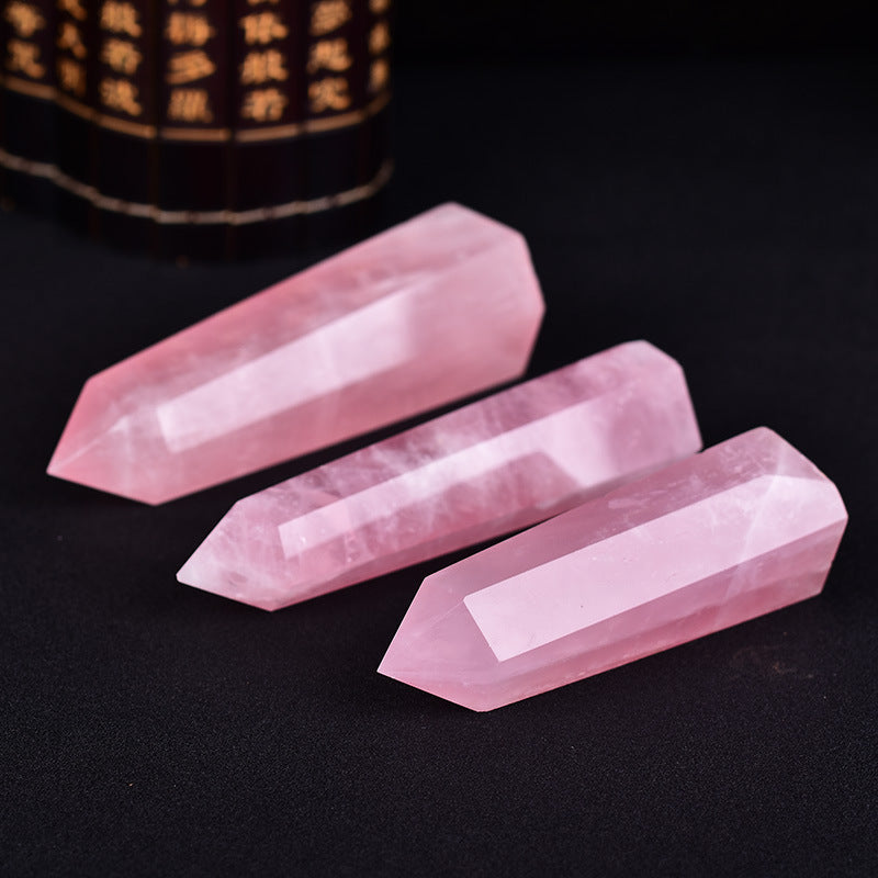 Baguette de cristal en quartz rose - Karma et Moi