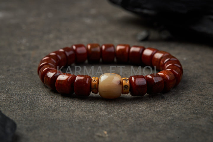 Bracelet de protection tibétain en os de yak - Karma et Moi