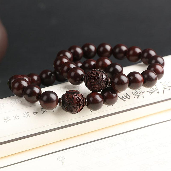 Bracelet en bois de santal - Perles de méditation bouddhistes - Karma et Moi