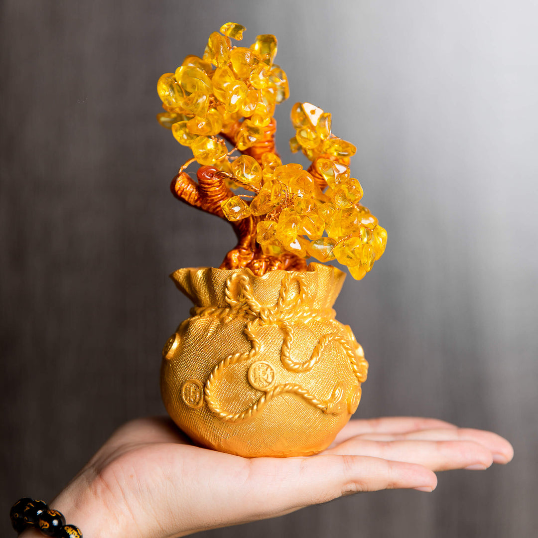 Arbre Feng Shui en citrine "Prospérité et Chance" - Karma et Moi