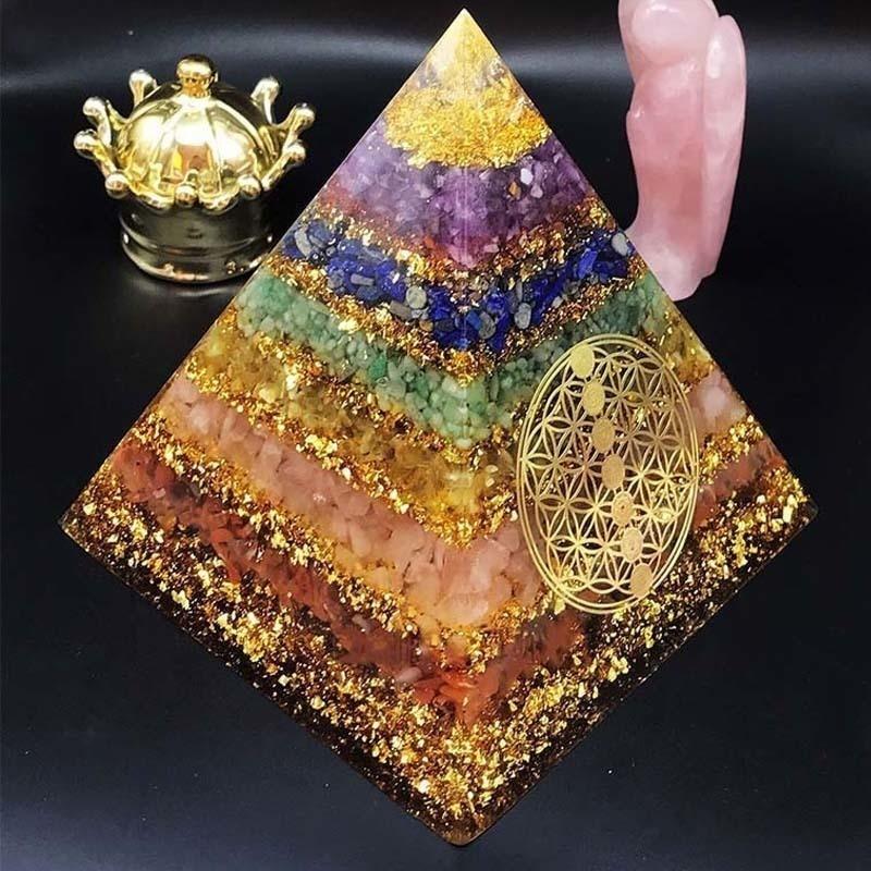 Pyramide orgone de guérison des sept chakras - Karma et Moi