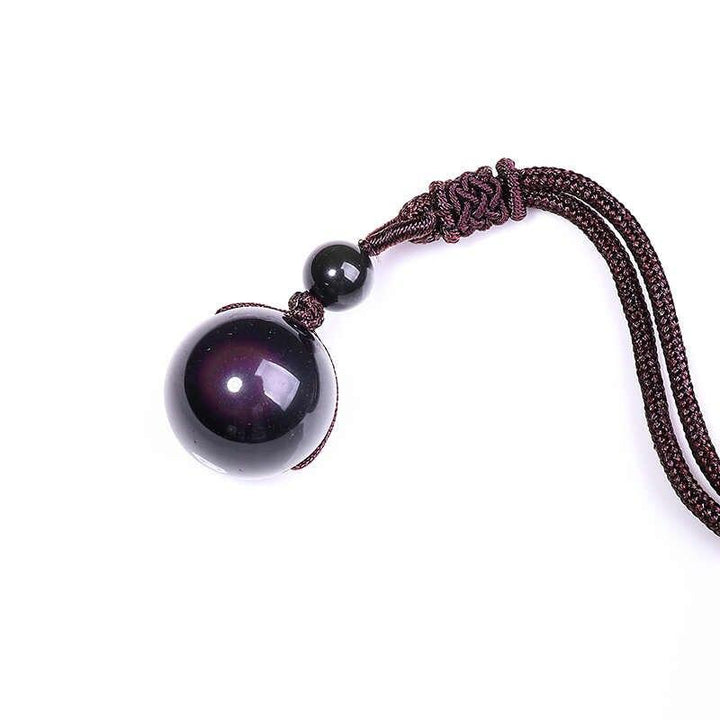 Collier en obsidienne arc-en-ciel - Œil de vérité - Karma et Moi