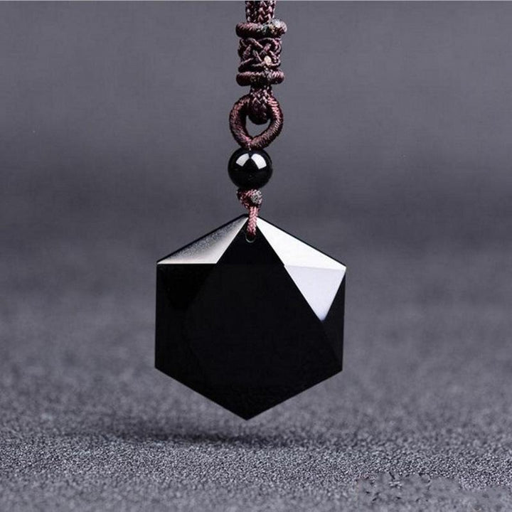 Talisman en obsidienne noire - Collier de protection - Karma et Moi