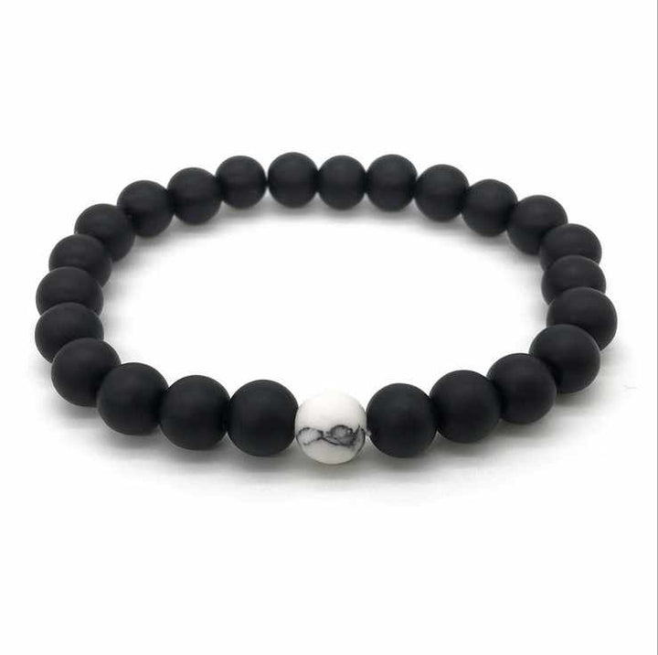 Bracelets de distance blanc et noir - Pour les couples - Karma et Moi