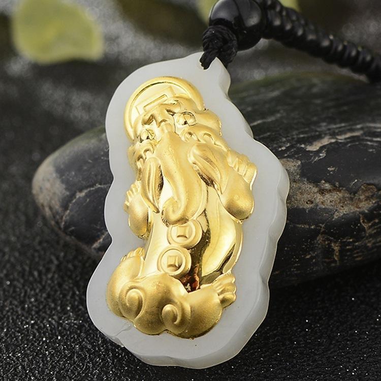 Collier Pixiu en jade de Hetian - Manifester l'abondance - Karma et Moi