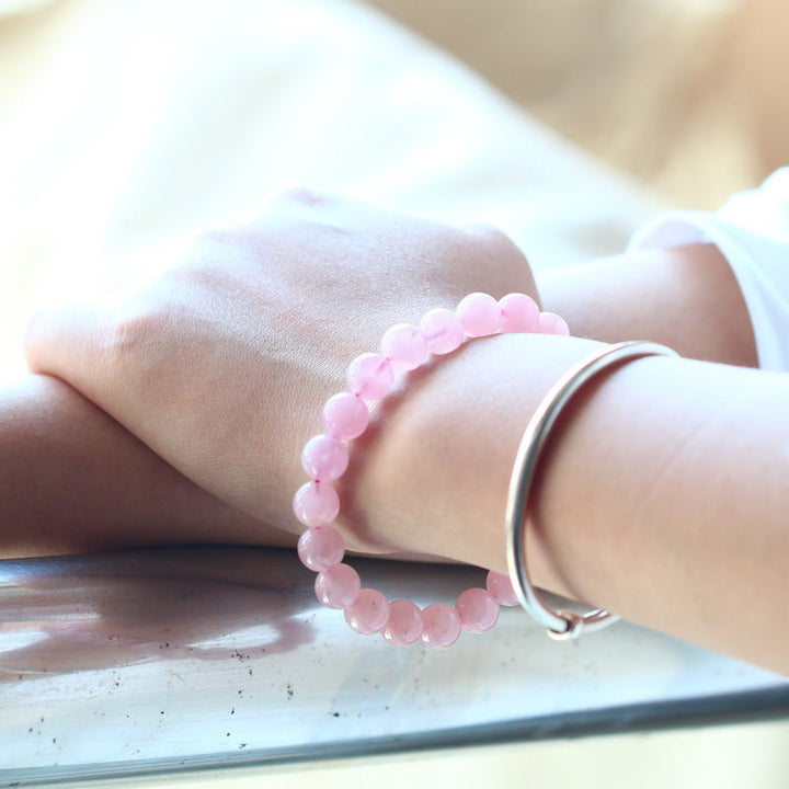 Bracelet en quartz rose - Pour inspirer l’amour - Karma et Moi