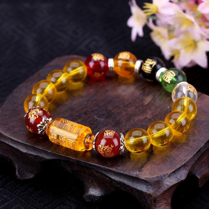 Bracelet Feng Shui en citrine du Dieu de la richesse - Karma et Moi