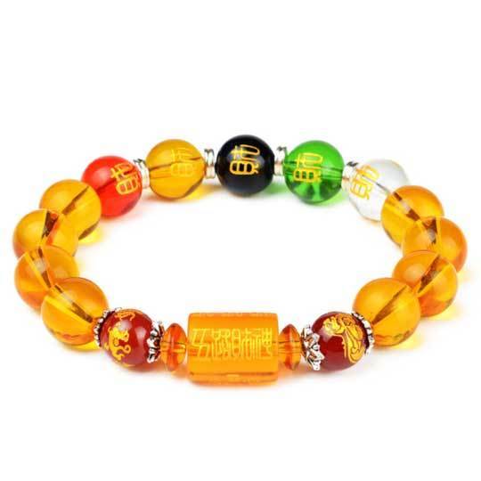 Bracelet Feng Shui en citrine du Dieu de la richesse - Karma et Moi