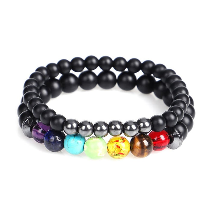 Bracelets en hématite pour équilibrer les 7 chakras - Karma et Moi