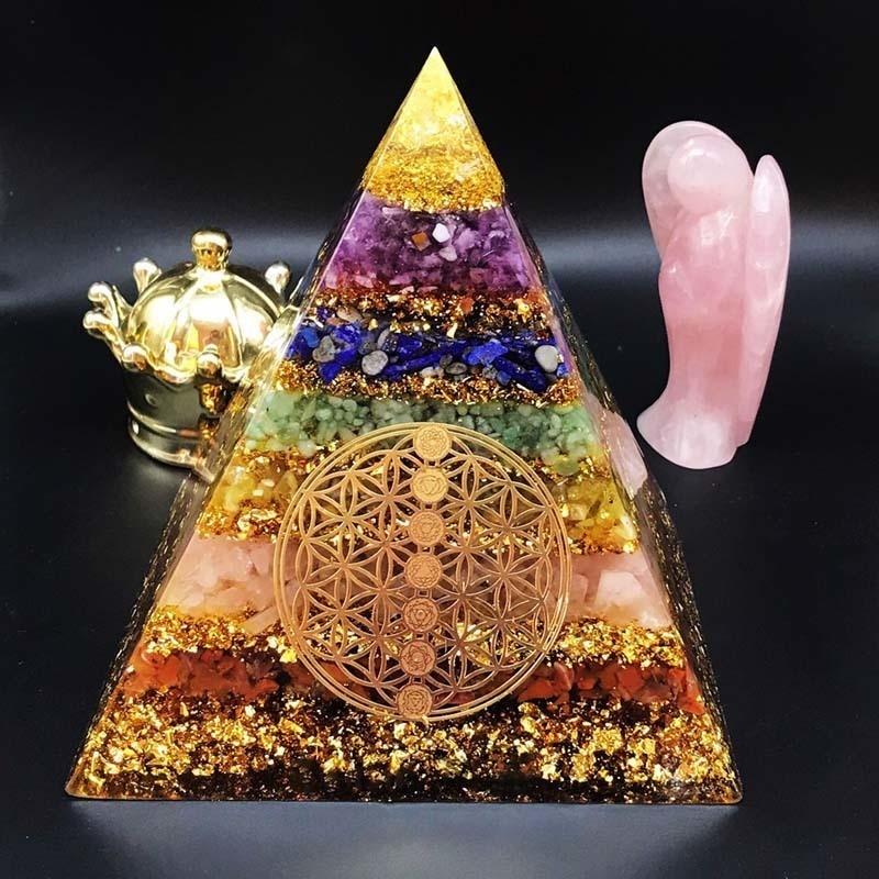 Pyramide orgone de guérison des sept chakras - Karma et Moi