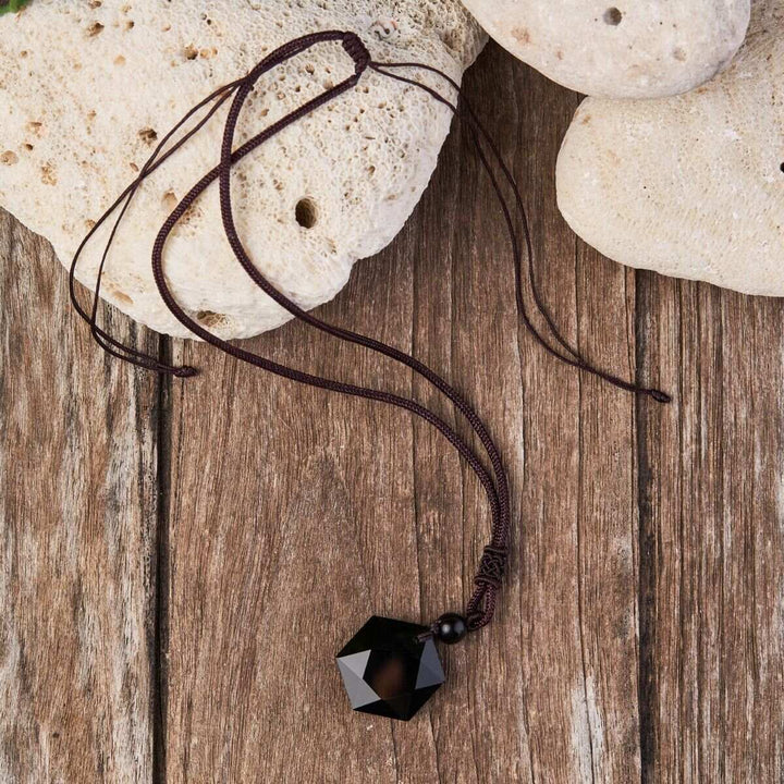 Talisman en obsidienne noire - Collier de protection - Karma et Moi