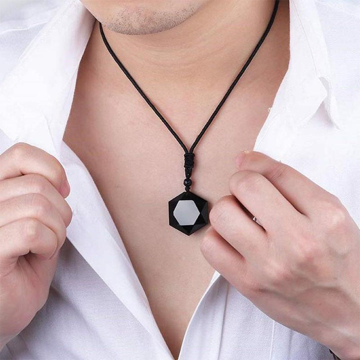 Talisman en obsidienne noire - Collier de protection - Karma et Moi