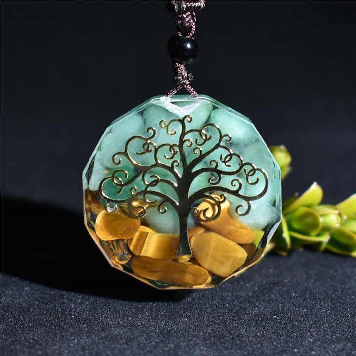 Collier en orgonite Arbre de vie - Protection énergétique - Karma et Moi