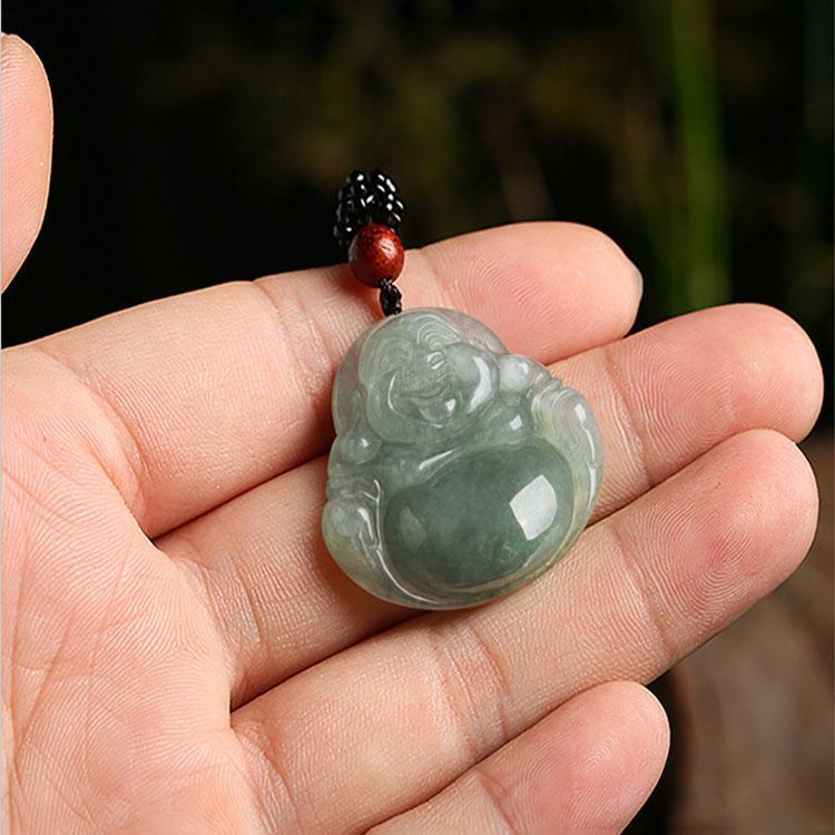 Collier du Bouddha rieur en jade - Promouvoir le bonheur - Karma et Moi