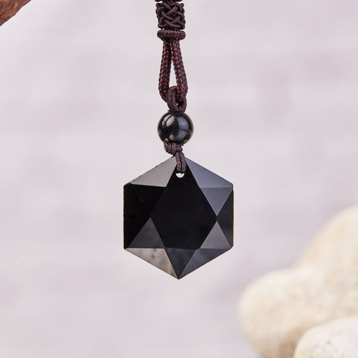 Talisman en obsidienne noire - Collier de protection - Karma et Moi