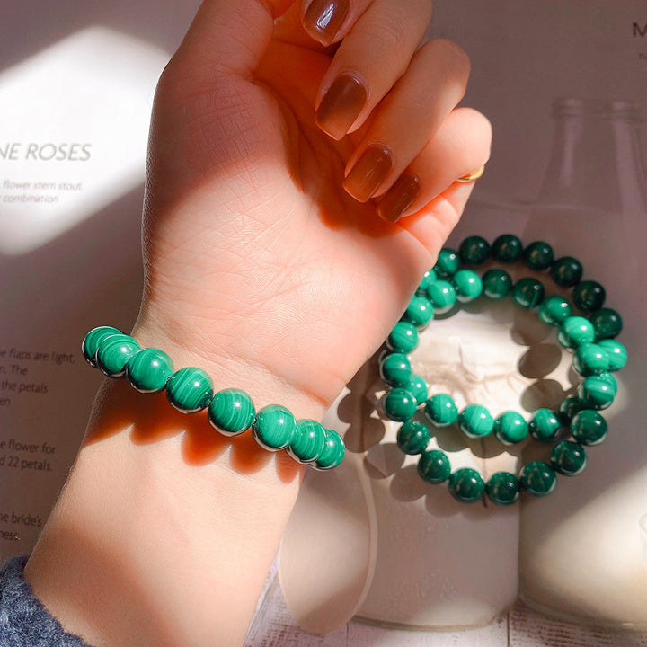 Bracelet en malachite verte - Karma et Moi