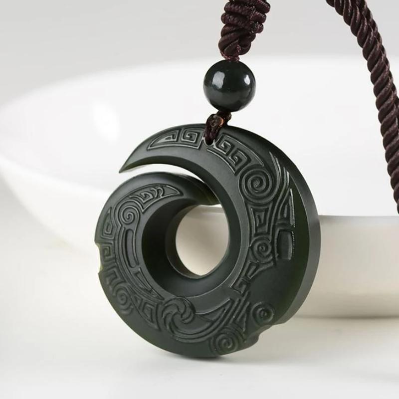 Pendentif en jade de Hetian - Collier de manifestation - Karma et Moi