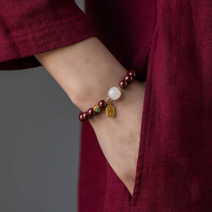 Bracelet de bonne fortune en cinabre rouge - Karma et Moi