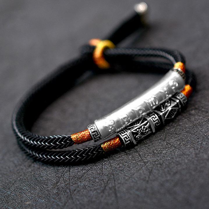 Double bracelet avec mantra tibétain - Karma et Moi