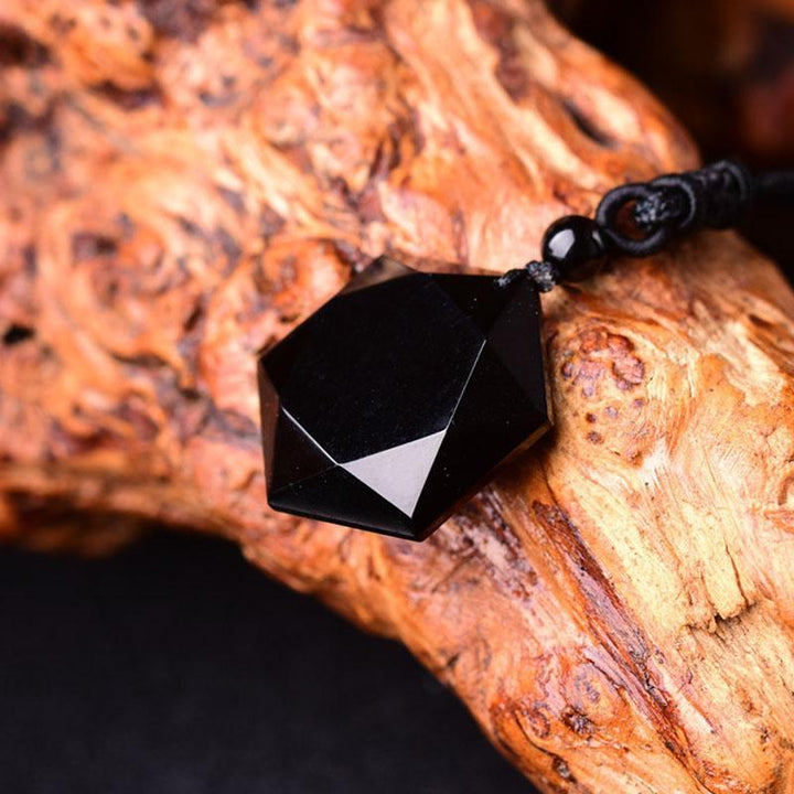 Talisman en obsidienne noire - Collier de protection - Karma et Moi