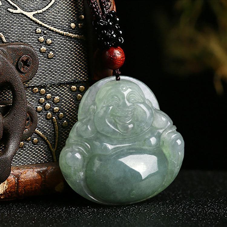 Collier du Bouddha rieur en jade - Promouvoir le bonheur - Karma et Moi