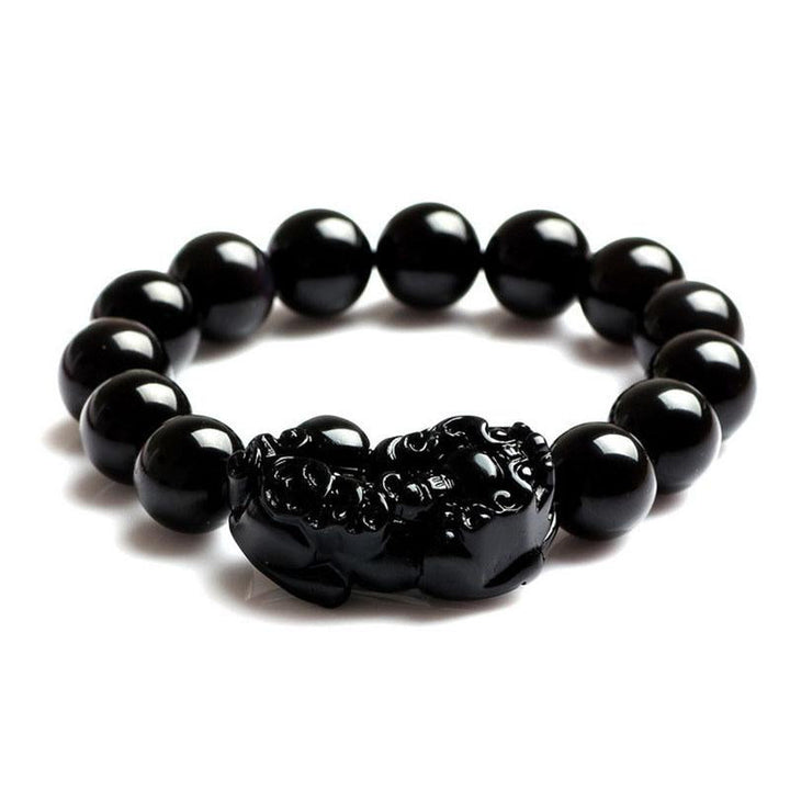 Bracelet Pixiu en obsidienne noire - Karma et Moi