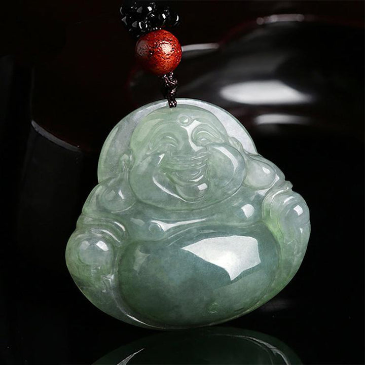 Collier du Bouddha rieur en jade - Promouvoir le bonheur - Karma et Moi