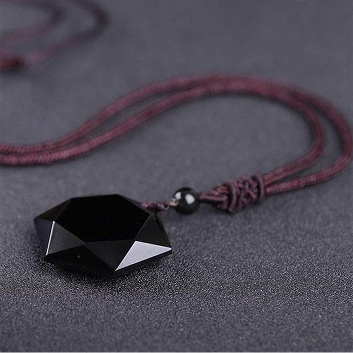 Talisman en obsidienne noire - Collier de protection - Karma et Moi