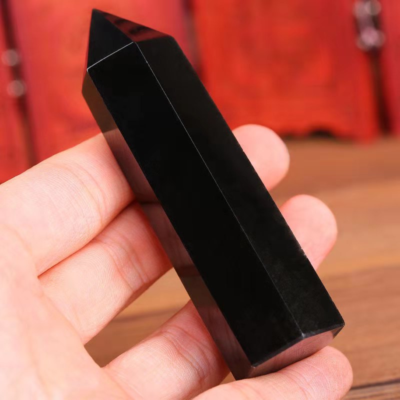 Baguette de cristal en obsidienne noire pour la guérison - Karma et Moi