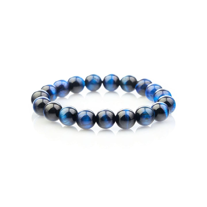 Bracelet en œil de tigre bleu - Karma et Moi