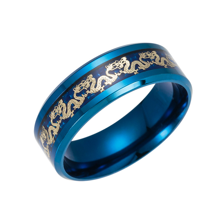 Bague avec dragon chinois incrusté - porte-bonheur - Karma et Moi