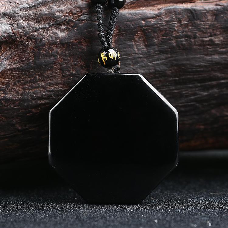 Collier d'obsidienne noire yin et yang pour la positivité - Karma et Moi