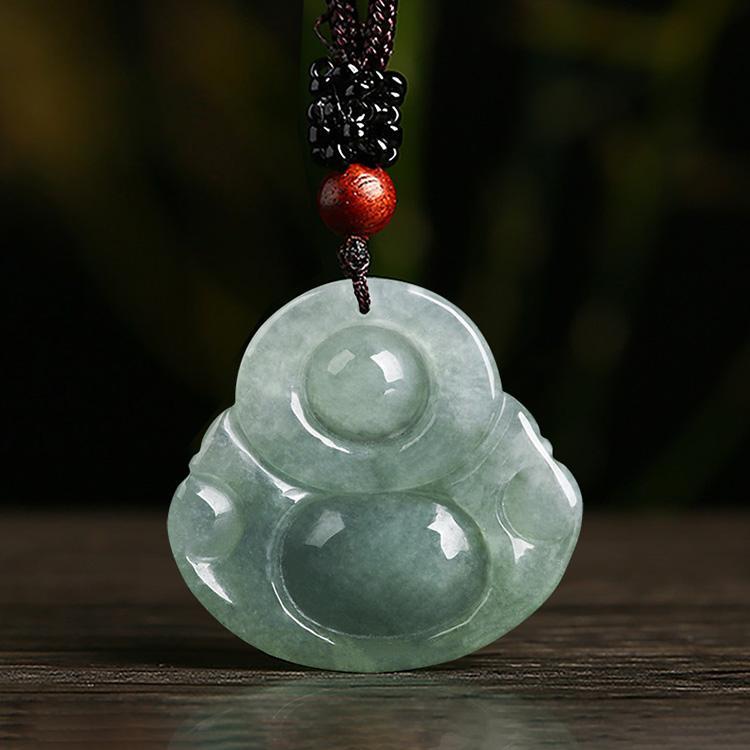 Collier du Bouddha rieur en jade - Promouvoir le bonheur - Karma et Moi