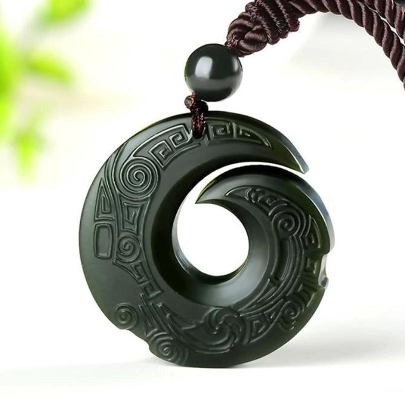 Pendentif en jade de Hetian - Collier de manifestation - Karma et Moi