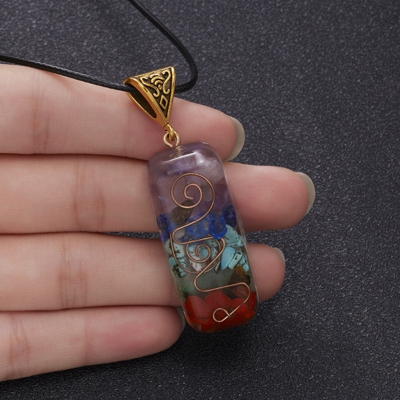 Collier orgone des 7 chakras - Guérison par l'énergie et protection contre les CEM - Karma et Moi