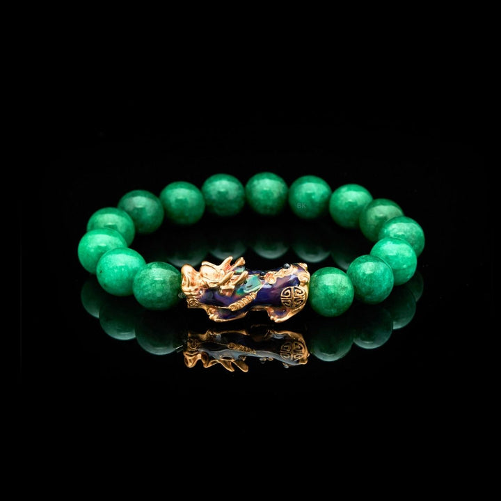 Bracelet Pixiu en jade vert - Abondance et Protection - Karma et Moi