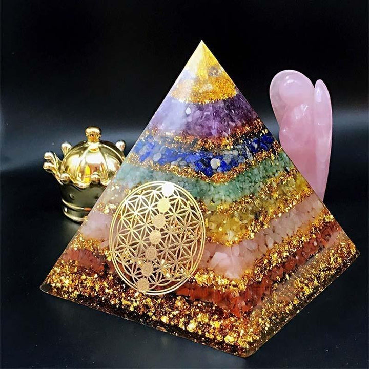 Pyramide orgone de guérison des sept chakras - Karma et Moi