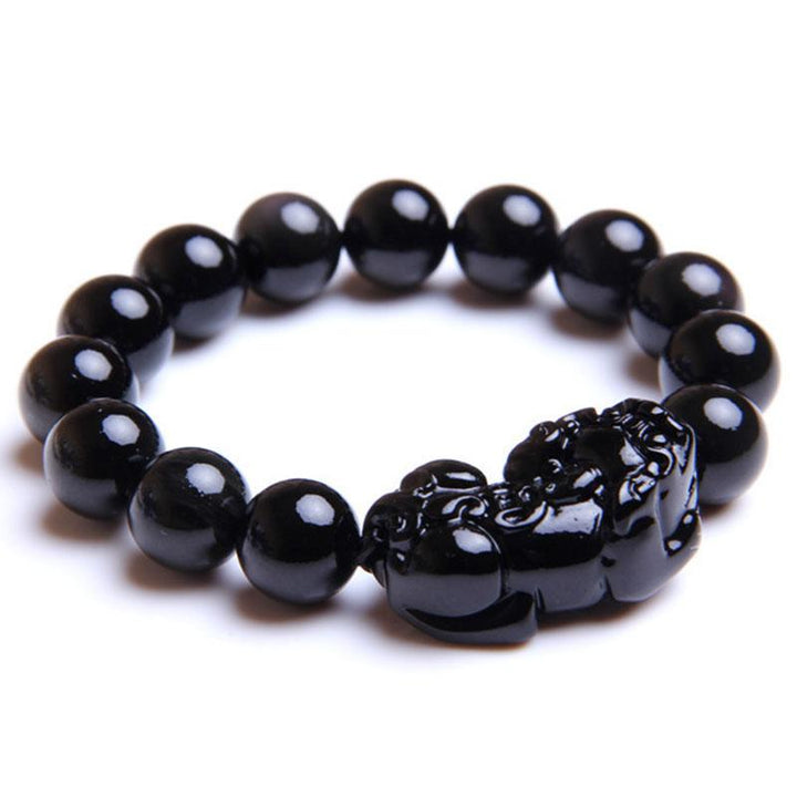 Bracelet Pixiu en obsidienne noire - Karma et Moi