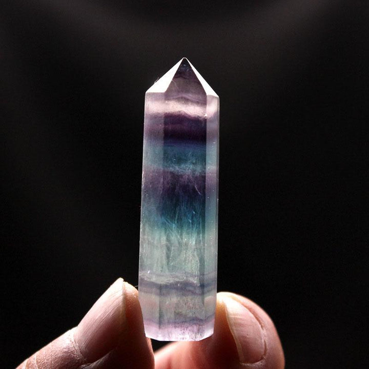 Baguette en fluorite arc-en-ciel - Guérison des 7 points de chakra - Karma et Moi